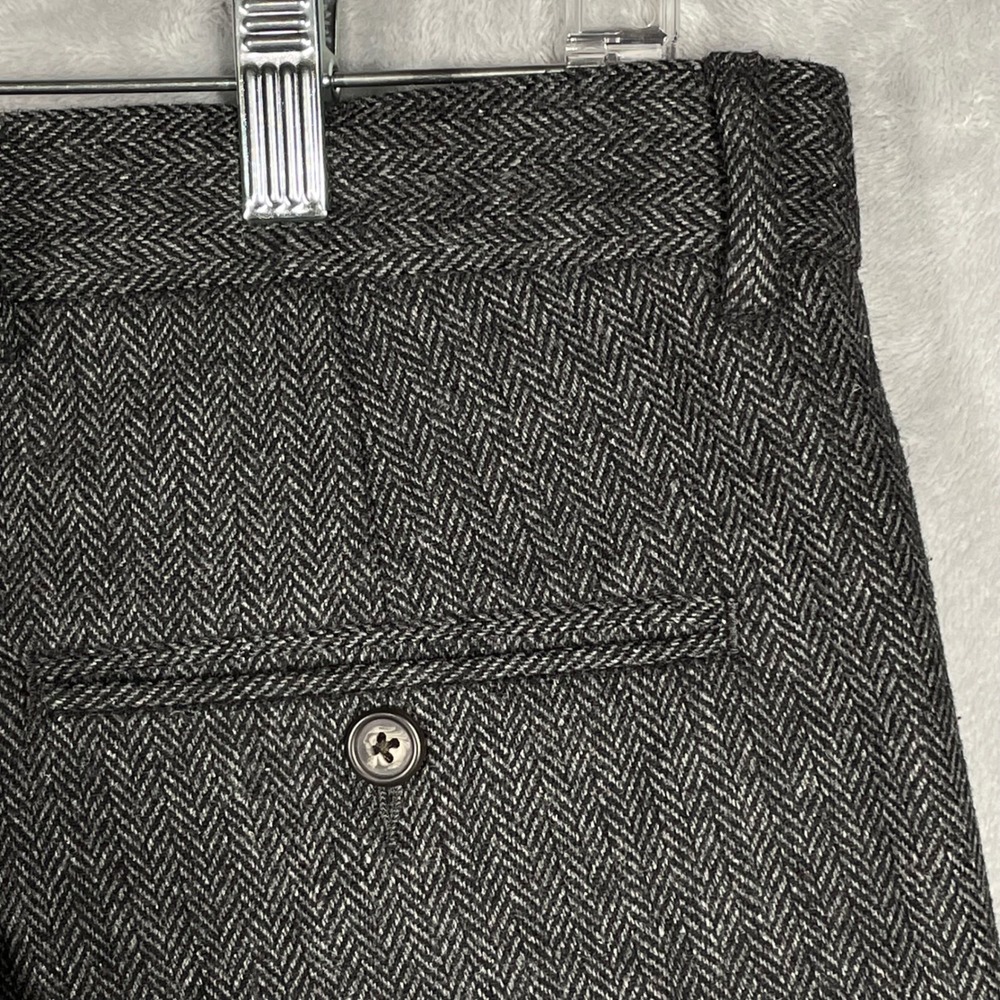 J.Crew Ludlow Slim Fit Herringbone Wool Blend Dress Pants Grey 30x32